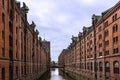 Warehouse district, Hamburg town, Germany Royalty Free Stock Photo