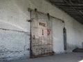 Warehouse Door with Pulley Royalty Free Stock Photo