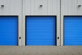 Warehouse exterior with shutter doors