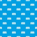 Warehouse factory pattern vector seamless blue