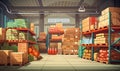 A Massive Storage Facility Overflowing With Assorted Containers and Packages