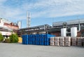 Warehouse of finished products at the plant