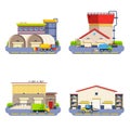 Warehouse Flat Icons Set Royalty Free Stock Photo