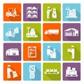 Warehouse Flat Icons Set Royalty Free Stock Photo