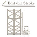 Warehouse Forklift Icon Royalty Free Stock Photo