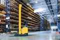 Warehouse forklift in motion at the warehouse Royalty Free Stock Photo