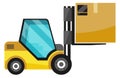 Warehouse forklift with storage container. Cargo truck icon Royalty Free Stock Photo