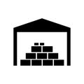 Warehouse icon symbol. Warehouse building sign - vector