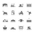 Warehouse icons black