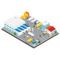 Warehouse Industrial Area Isometric Royalty Free Stock Photo