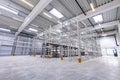 Warehouse industrial hall racking storage racks Royalty Free Stock Photo
