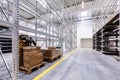 Warehouse industrial hall racking storage racks Royalty Free Stock Photo