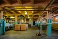 Warehouse interior. Cardboard boxes with finished production ready for transportation Royalty Free Stock Photo