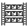 Warehouse inventory icon, outline style