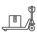 Warehouse lift icon, outline style