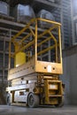 Warehouse loader, lift machine in warehouse interior