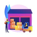 Warehouse logistics abstract concept vector illustration. Royalty Free Stock Photo