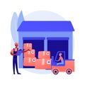 Warehouse logistics abstract concept vector illustration. Royalty Free Stock Photo