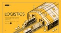 Warehouse logistics, railway wood global shipping
