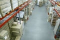 Warehouse with lots of products, view from above. Wholesale business