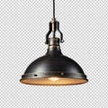 Warehouse Pendant Light isolated on transparent background Royalty Free Stock Photo