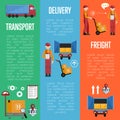Warehouse process infographics banners. Royalty Free Stock Photo