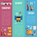 Warehouse process infographics banners. Royalty Free Stock Photo