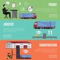 Warehouse process infographics vector illustration