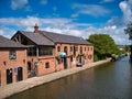 The warehouse and provender house storage for dry animal food at Burscough Wharf on the Leeds to Liverpool Canal in the UK