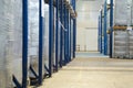 Warehouse with rack arrangement Royalty Free Stock Photo