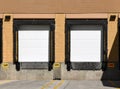 Warehouse receiving dock doors Royalty Free Stock Photo