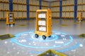 Warehouse robot or robotic assistant deliver boxes