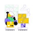 Warehouse robotization abstract concept vector illustration. Royalty Free Stock Photo