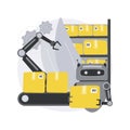 Warehouse robotization abstract concept vector illustration. Royalty Free Stock Photo