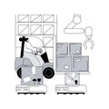 Warehouse robotization abstract concept vector illustration.