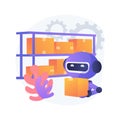 Warehouse robotization abstract concept vector illustration. Royalty Free Stock Photo