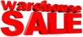 Warehouse sale Royalty Free Stock Photo