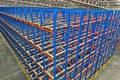 Warehouse shelving storage, metal, pallet racking system Royalty Free Stock Photo