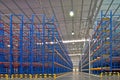 Warehouse shelving storage metal pallet racking system Royalty Free Stock Photo