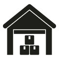 Warehouse stack icon simple vector. Return box