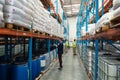 Warehouse staff checking stocks in warehouse