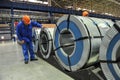 Warehouse steel coils of sheet steel