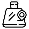 Warehouse store icon outline vector. Central bazaar shopping