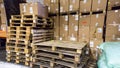 Warehouse. store. storehouse. hall cartons stock business Royalty Free Stock Photo