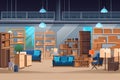 warehouse with variety of products, including furniture and appliances