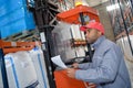 Warehouse worker picking order