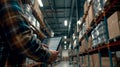 The warehouse worker's inventory. AI generated Royalty Free Stock Photo