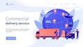 Business logistics concept landing page. Royalty Free Stock Photo