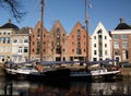 Warehouses and boat