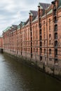 Warehouses of historic Speicherstadt in Hamburg, Germany